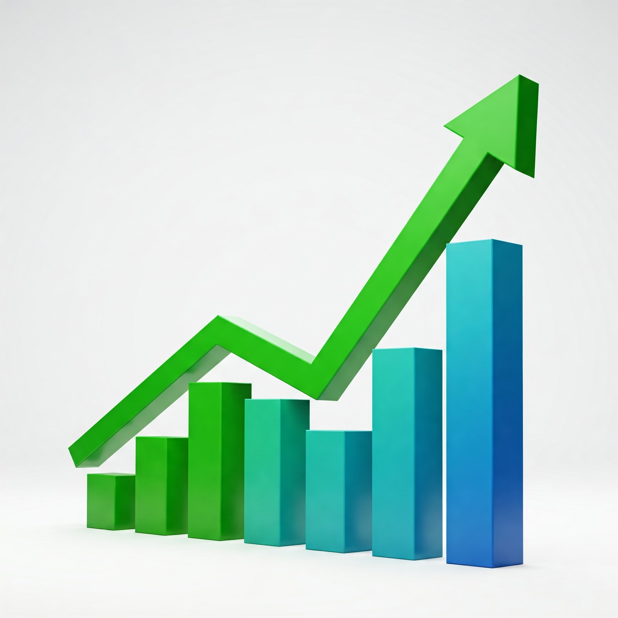 Graph showing positive financial growth